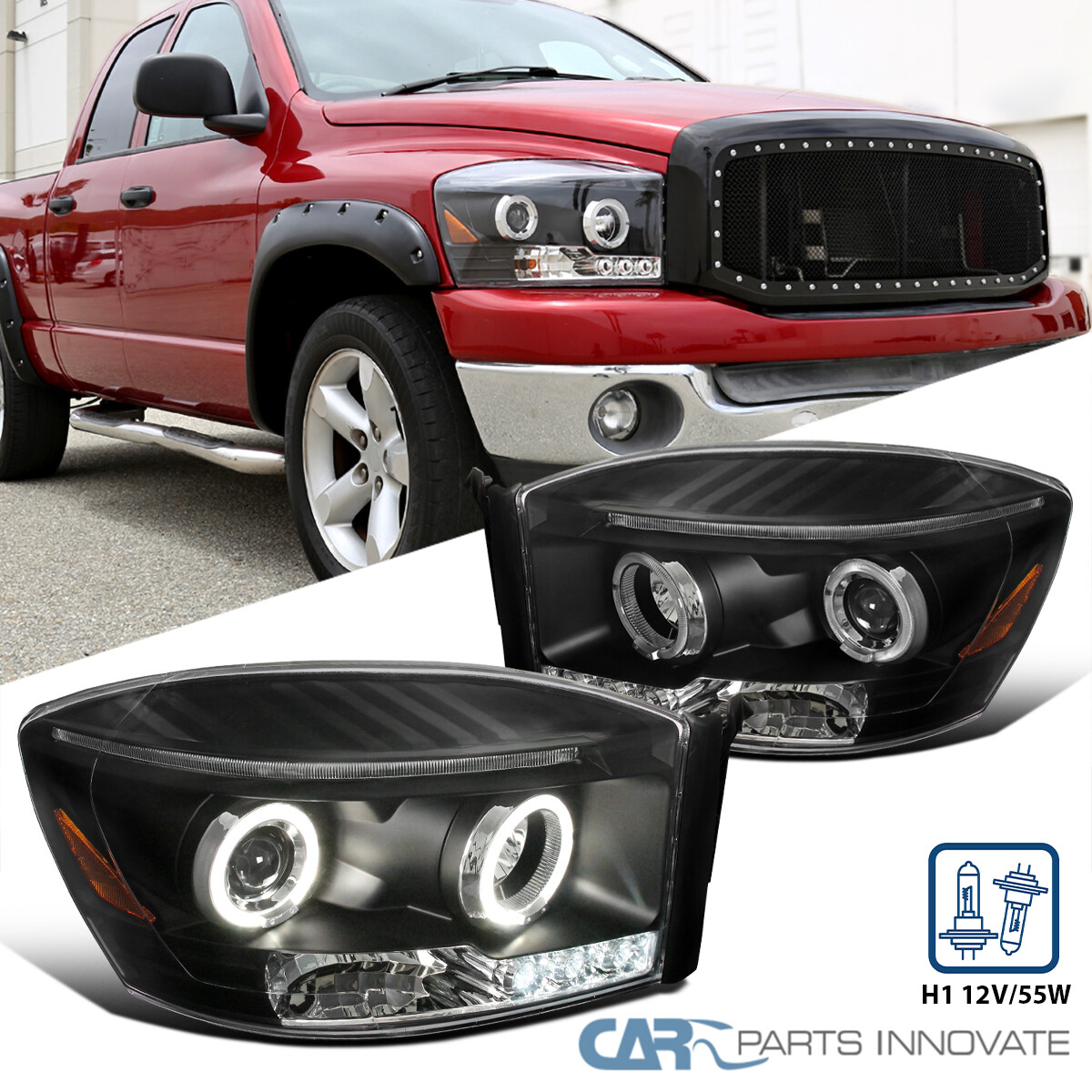 2008 Dodge Ram Oracle Headlights 2006 2008 Dodge RAM 1500/ 2006 2009