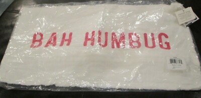 FACE TO FACE DESIGNS BAH HUMBUG LUMBAR PILLOW COVER   NEW
