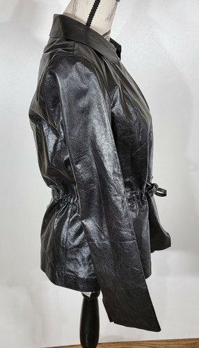 Lafayette 148 NY Black Nappa Leather Jacket, Women's Size 6 NWT - Picture 2 of 9