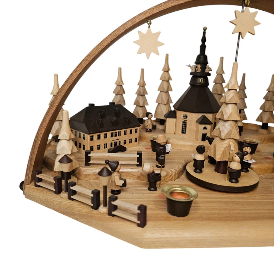 Montaña de Navidad 16" Decoración de Mesa Erzgebirge Navidad Seiffen Nieve Foto 2 de 4
