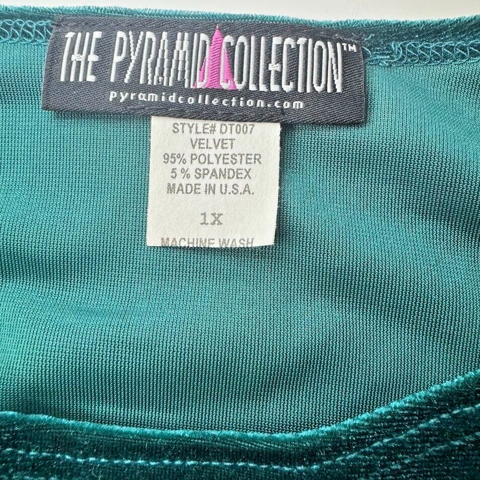 Pyramid Collection Velvet Sleeveless Shirts Emerald Green 1X eBay