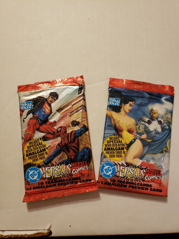 2x 1995 Skybox DC Vs Marvel Comics Trading Card Packs FACTORY SEALED