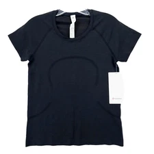 NWT LULULEMON Swiftly Tech Short Sleeve RACE Waist Length BLK Black Slim Fit