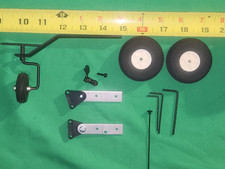 RC Airplane Parts Assorted LOT Sponge Wheels, Brackets, Tool, Landing UNKNOWN