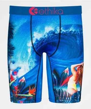 Ethika Staple Boxer Briefs STAY WAVY WAVES BEACH Medium Underwear SURF New M HTF