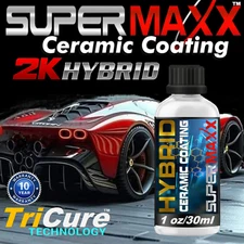 SUPERMAXX CERAMIC CAR COATING "10 YR" HYBRID PRO GRADE ADVANCED PAINT PROTECTION