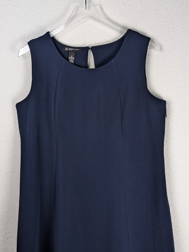 INC Damen ärmelloses Kleid 0x Fit & Flare dunkelblau Büro - Bild 3 von 9