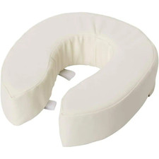 Elevated Mobility Padded Toilet Seat Cushion Vinyl Soft Foam Senior Disabled Fre
