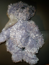 Annette Funicello Purple 10" Bear Plush with Ear Tag 2003 SU83 