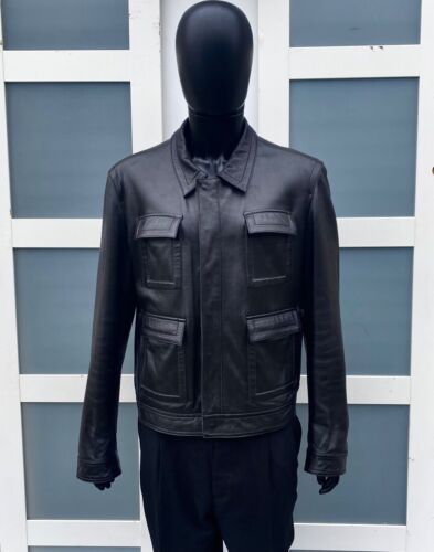 UltraRare & Gorgeous Givenchy AW00 Lampo Zipper 4 Pockets Lamb Leather Jacket - Picture 5 of 24