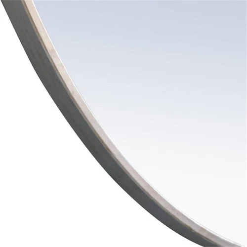 Elegant Decor Eternity 32" Round Metal Frame Mirror in Silver - Picture 6 of 8