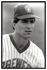 Jim Adduci (1987) Milwaukee Brewers Vintage Baseball Postcard Rd7
