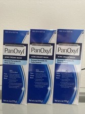 Pack Of 3 PanOxyl Acne Creamy Wash Benzoyl Peroxide 4 Daily Control 6oz 170g