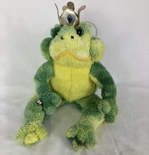 Aurora Frog Plush FILBERT Crowned Prince 9" Wings Ring Crown Jewels Green Yellow