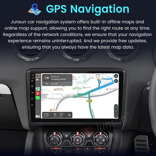 9"Android13 Apple Car Stereo Radio GPS Sat Nav WIFI For Audi TT MK2 8J 2006-2014 - Picture 5 of 17