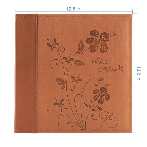 12.8 x 13.2 Leather Brown Magnetic Self-Stick Photo Album Scrapbook(20 Sheets) - Picture 8 of 8