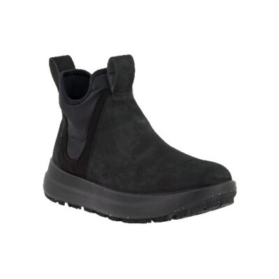 ECCO Solice Chelsea Boot Black Goretex Waterproof Pull On EU 41 Womens 10 - 10.5