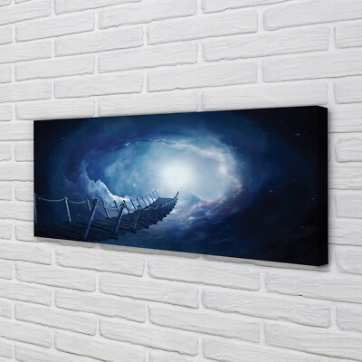 Tulup Leinwandbild 125x50 Wandkunst Sky Wolken Brücke