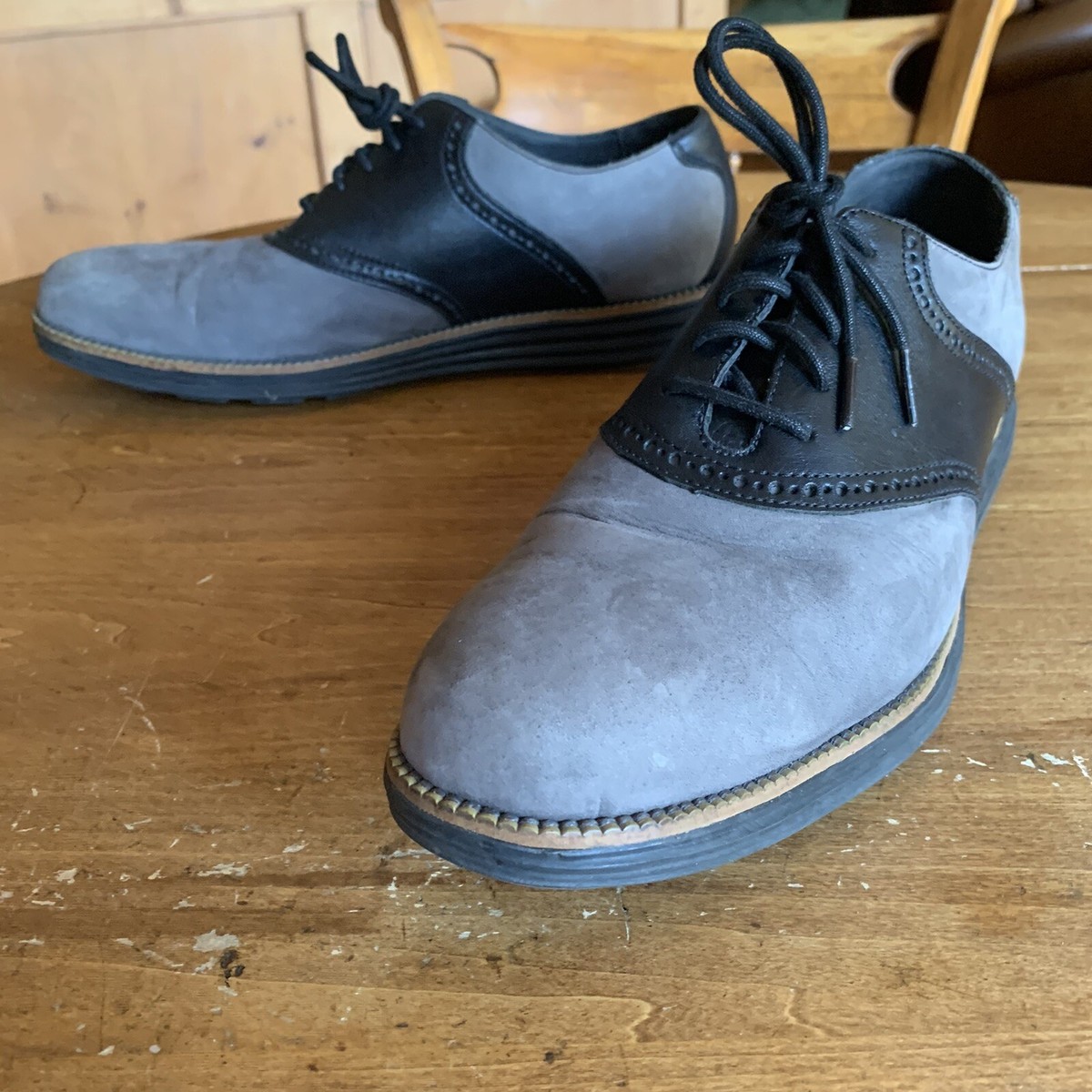 Cole Haan Men\'s 2.ZeroGrand Gray Nubuck Wingtip Oxford Shoes - 11.5M- New in Box Men main image 2