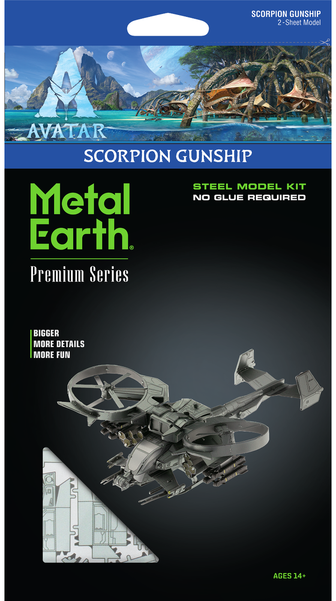 Fascinations ICONX AVATAR SCORPION GUNSHIP Metal Earth 3D Steel