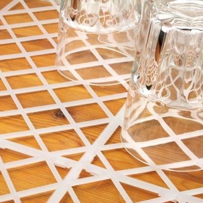 10 Glasmatten Kunststoff klar weiß Zuhause Pub Bar Regal Stapelpackung Regal Futter