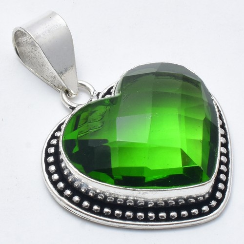 Good-Looking Peridoto Piedra Topacio 925 Plata de Ley Handmade Colgante PP-29 - Imagen 2 de 3