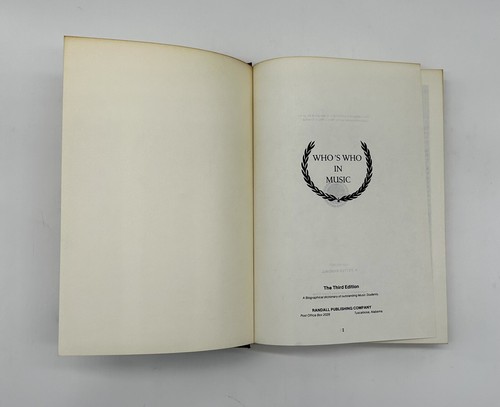 Who's Who In Music 1976 1977 Third Edition Randall Publishing Company Hardcover - Imagen 7 de 7