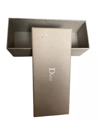 Dior Empty Sunglasses Box Christian Dior empty box sunglasses box gray designer 4” x 7  main image 2