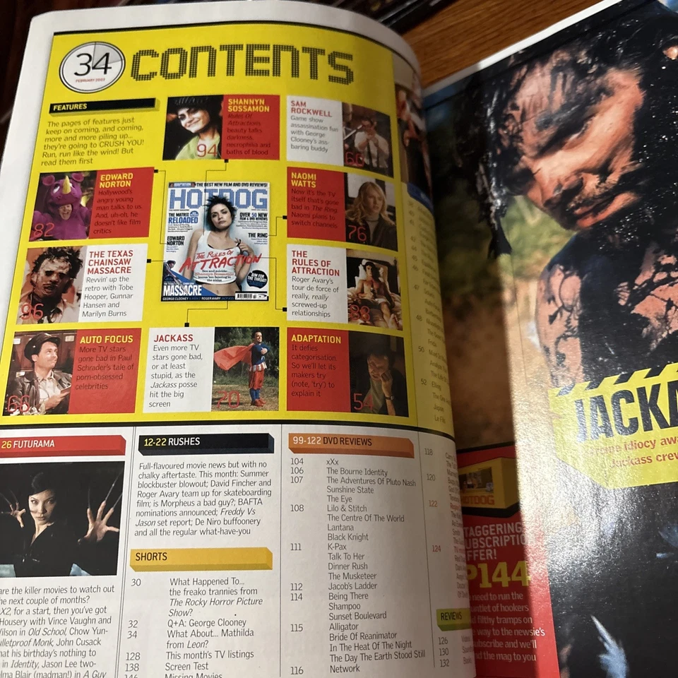 VTG 2003 Hotdog Magazine 34: The Matrix Reloaded Shannyn Sossamon & Sex Suicide Foto 2 de 4