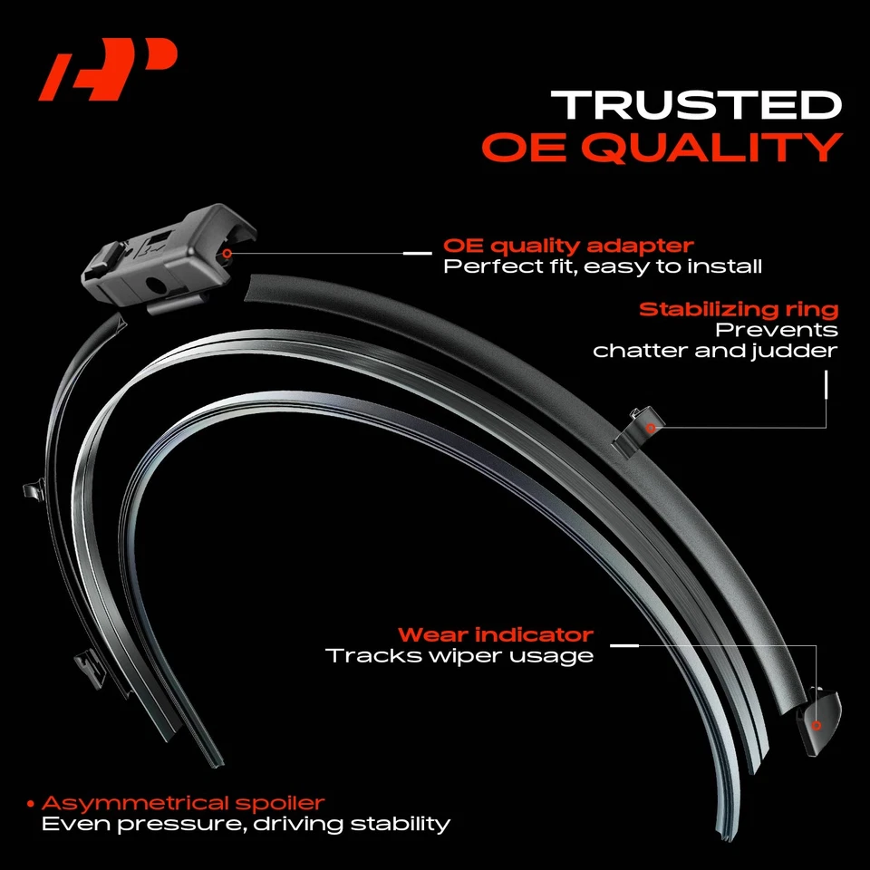 A-Premium 2x limpiaparabrisas delantero 24" y 20" para Audi A4 Quattro Q5 A5 RS5 S4 SQ5 Foto 4 de 4