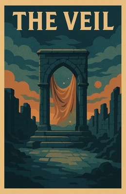The Veil Ancient Archway and Billowing V Travel Poster Print Wall Art Home Decor