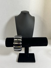 Vintage Women  s Bracelet Mirror Glass Tile Mosaic 8  L