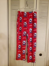 NBA Philadelphia 76ers UNK Sleepwear Mens Fleece Soft Pajama Pants Red Sz L READ
