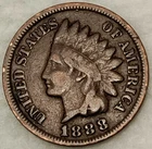 1888 Indian Head Cent Penny 1C # - VG/F - #14583