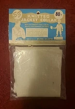 Vintage EZ Buckle Inc. #1030 1962 Replacement Knitted Jacket Collar Wool Cotton 