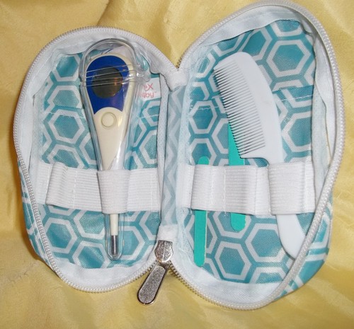 Baby Nail files comb digital thermometer and travel case