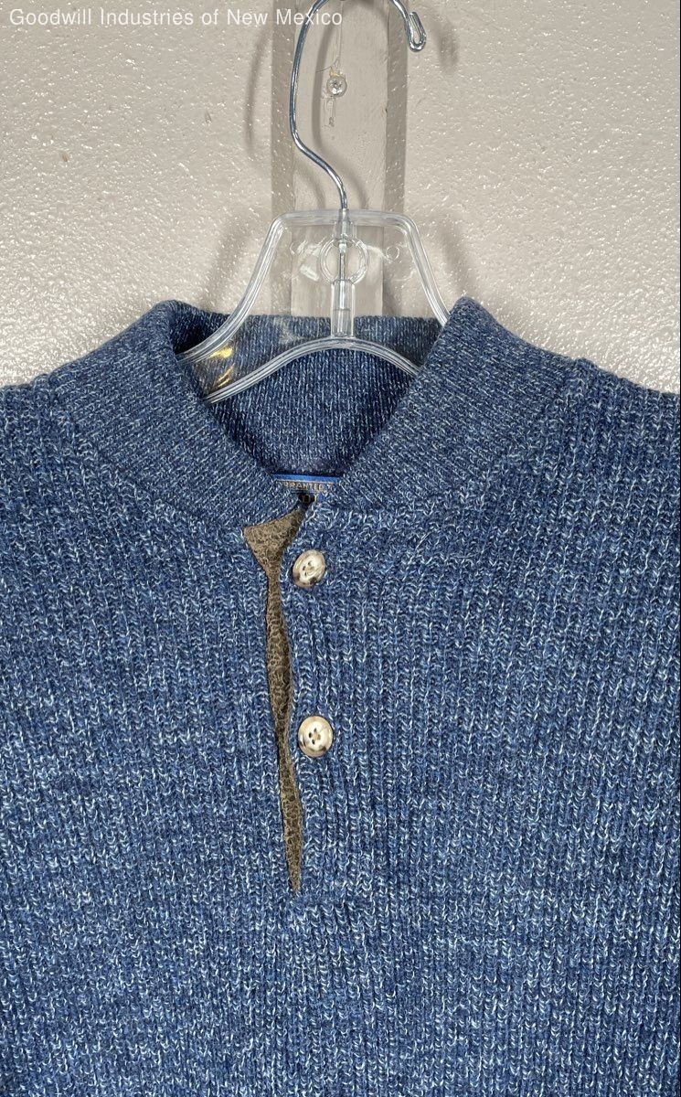 Pendleton Mens Navy Elbow Patch Button Pullover W… - image 3