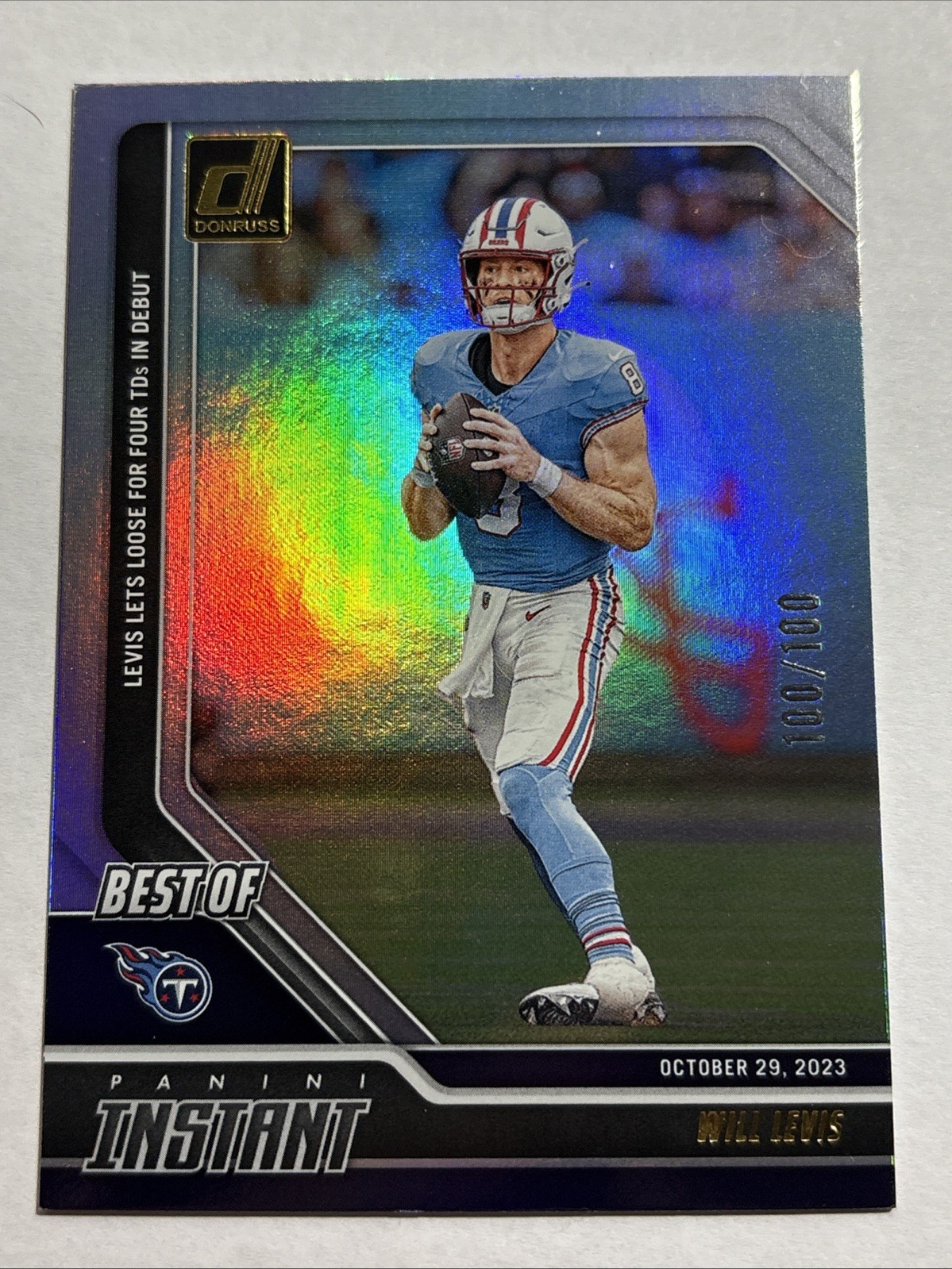 2024 Panini Donruss - Best of Instant - Holo #3 Will Levis #100/100