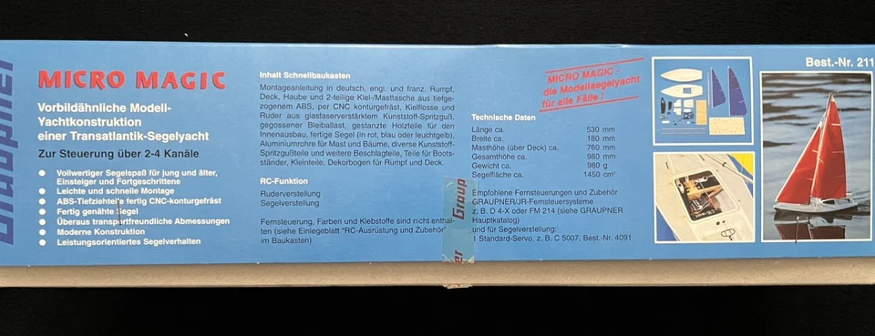 Graupner 2114 Micro Magic Transatlantik Segelyacht - Bild 2 von 3