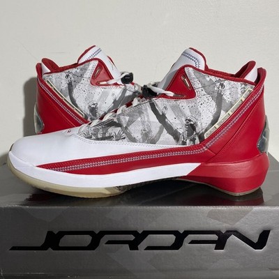 Size 12.5 - Air Jordan 22 OG Omega White Varsity Red Mens 315299