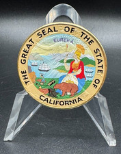 2017 Colorized American Silver Eagle The Seal of California & Golden Gate Bridge