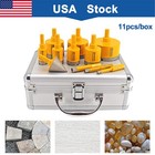 Diamond Core Drill Bit 11pcs/set Hole Saw Cutter for Porcelain Ceramic Triangle