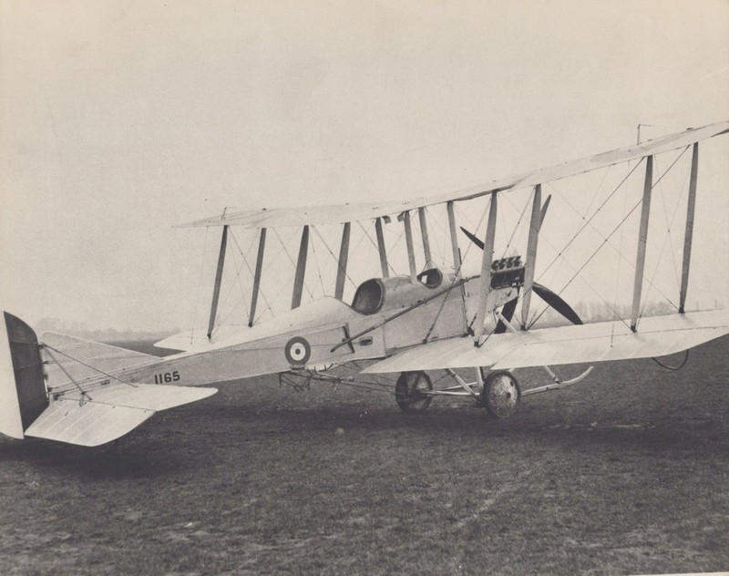 WW1 Royal Aircraft Factory BE2c RFC Biplane 1915 Early Aviation - Original Photo