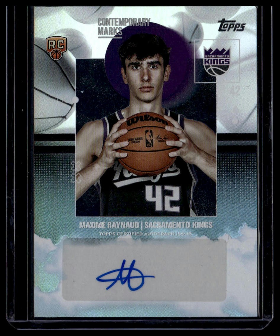 Topps 2025-26 Contemporary Marks #CM-MR Maxime Raynaud Rainbow Foil Auto