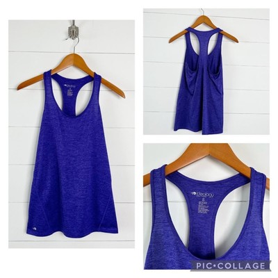 Ideology Purple Racer Back Space-dyed ScoopNeck Tank XS
