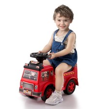 48.5lb Classic Ride-On Car for 1-3Y, Music-Enabled Wheel  Compact Storage Red