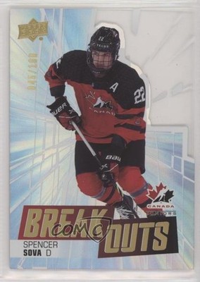 2022 Upper Deck Team Canada Juniors Breakouts 45/100 Spencer Sova #TCB-16 n1u