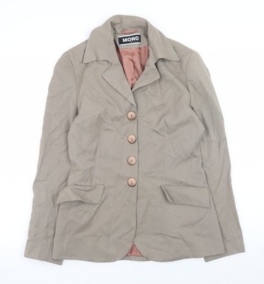 Beige Basic-Jacke Damen UK Größe 10 von Mono