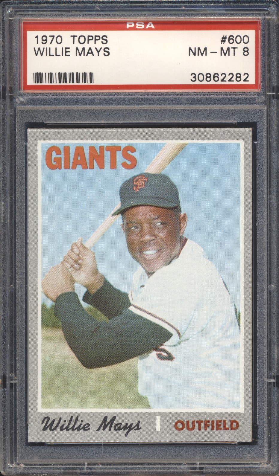 1970 Topps Baseball Willie Mays #600 PSA 8 SAN FRANCISCO GIANTS NM-MT HOF