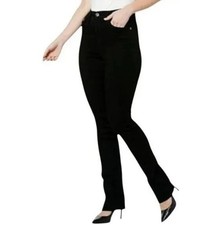 DG2 by Diane Gilman Jeans Size 8P Soft  Sleek Denim Baby Bootcut Classic Black